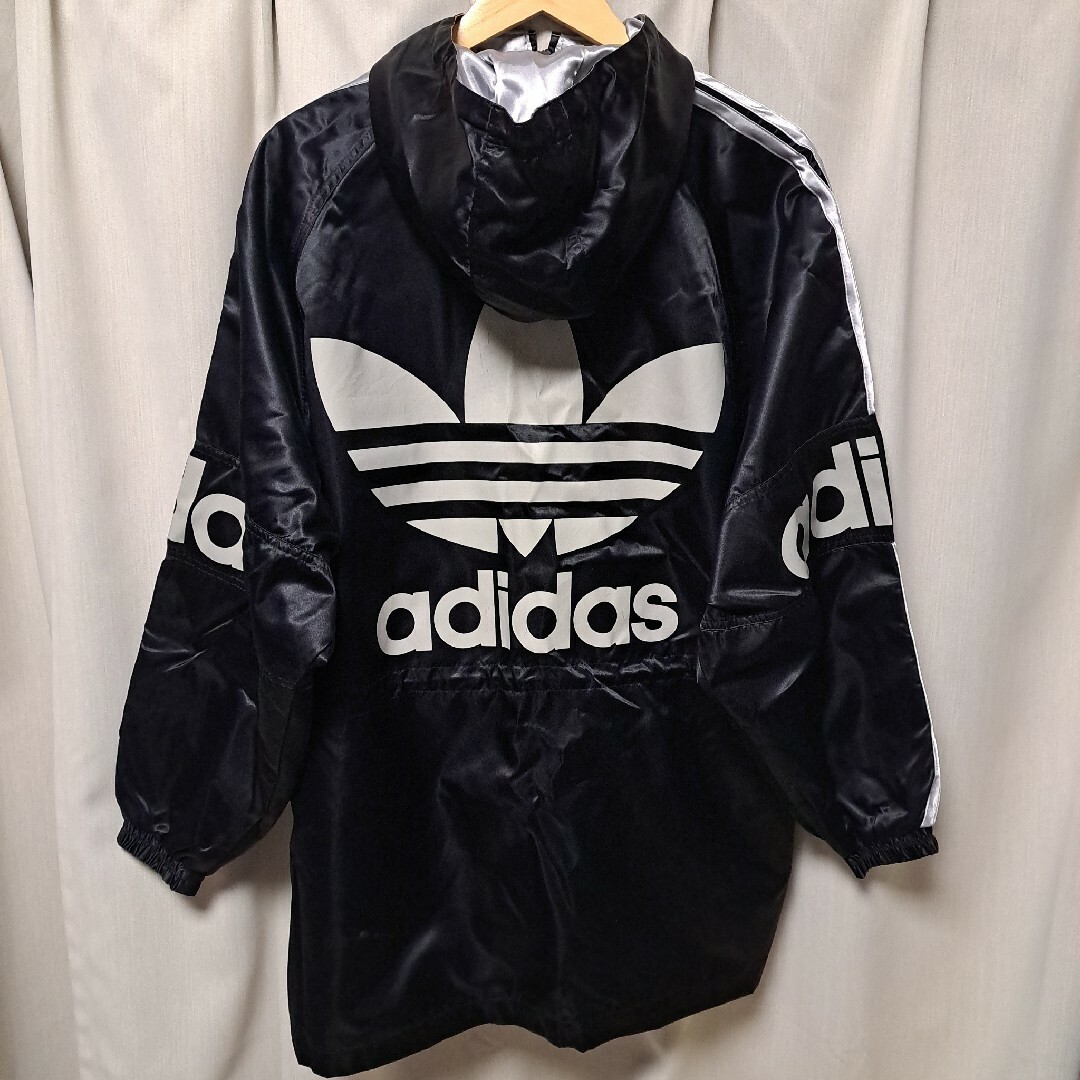 90s デサント製 ビンテージ adidas デカロゴ ナイロンベンチコート