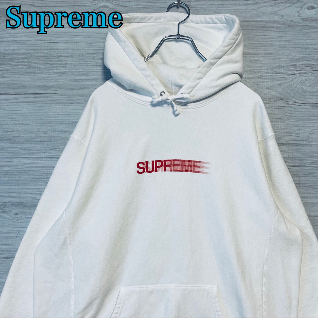 supreme モーションロゴ　パーカー　L