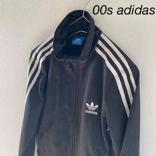 00'sadidasアディダストラックジャケットジャージ長袖mブラックレディース