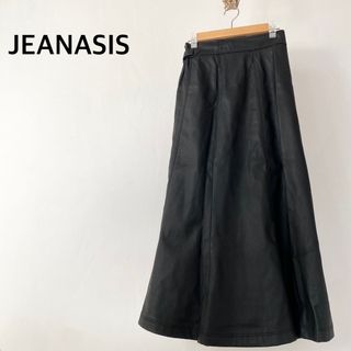 ジーナシス(JEANASIS)のJEANASIS ジーナシス　ブラック　フェイクレザー　ロングスカート(ロングスカート)