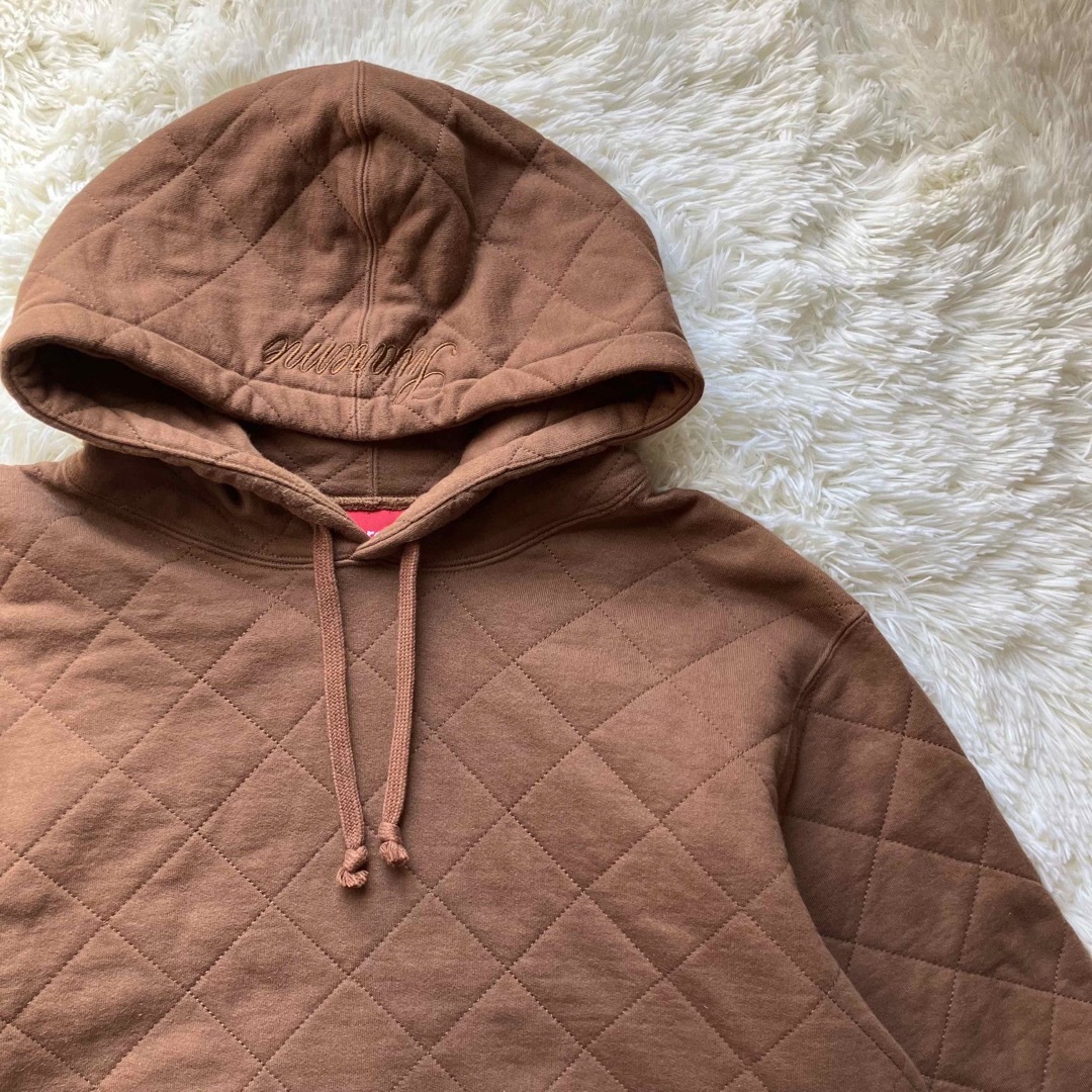 【希少サイズ】supreme フード刺繍ロゴ キルティング パーカー 入手困難 | フリマアプリ ラクマ
