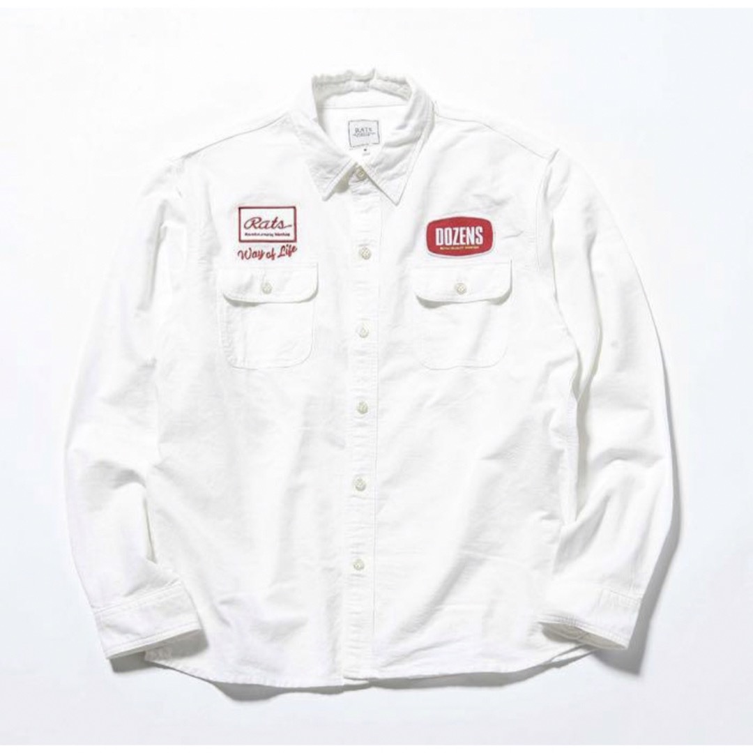 RATS(ラッツ)の【美品】RATS PATCH OX WORK SHIRTS Mサイズ メンズのトップス(シャツ)の商品写真