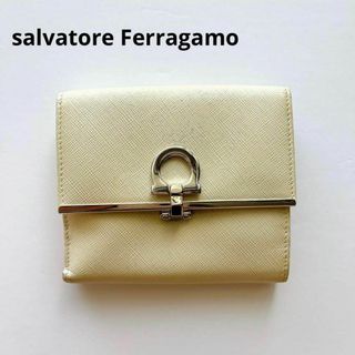 Salvatore Ferragamo   Salvatore Ferragamo 二つ折り財布 白 レザー