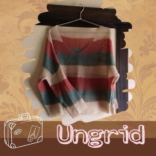 アングリッド(Ungrid)のUngrid ボーダーニット(ニット/セーター)