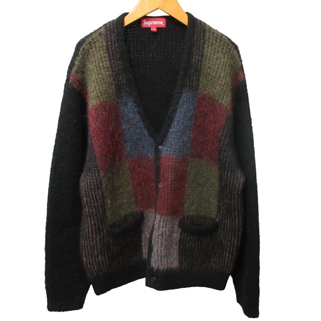 62cm着丈シュプリーム SUPREME 美品 22SS モヘア カーディガン 黒 M