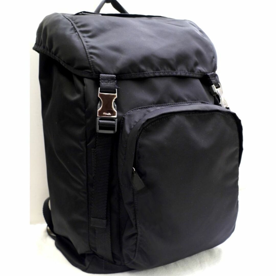 定番◇PRADA プラダ V135 男女可 ナイロン リュック バックパック 黒-