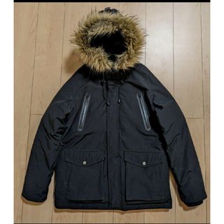 M 良品 SCHOTT シュノーケルダウンパーカー ダウンジャケット 黒