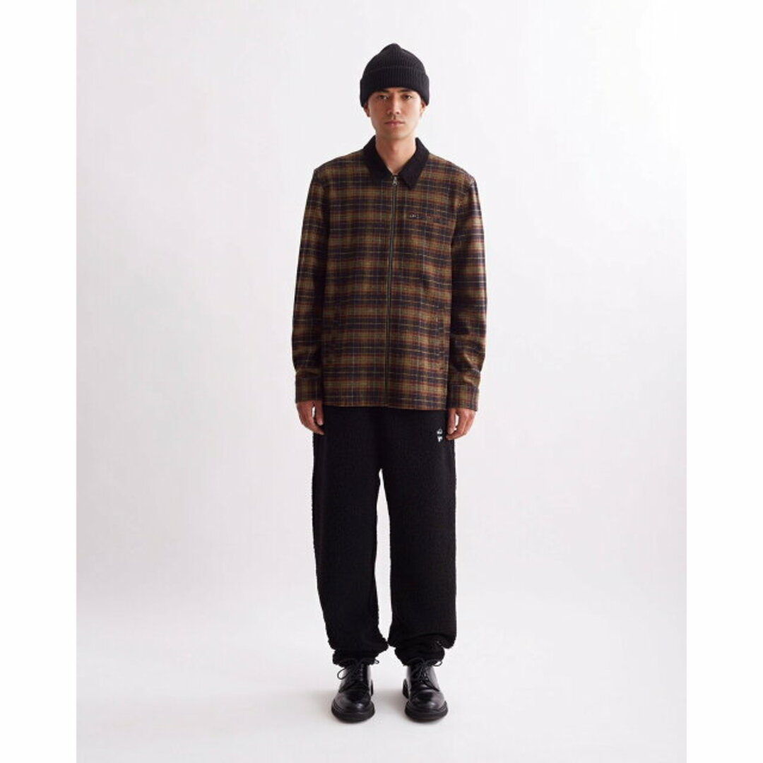 Saturdays NYC(サタデーズニューヨークシティ)の【ブラック（01）】Ryan Zip Front Flannel Shirt メンズのトップス(シャツ)の商品写真