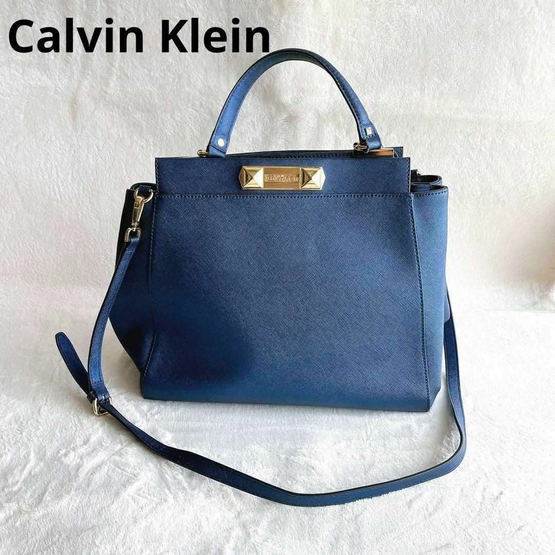 Calvin Klein カルバンクライン 2way ショルダーバッグ ブルー