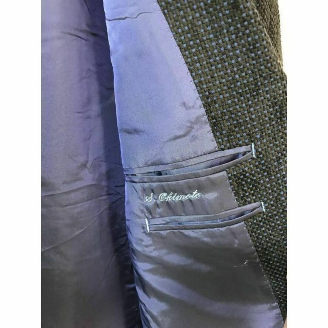 LANVIN - LANVIN ランバン テーラード シルクジャケット 黒×青の通販