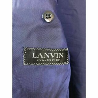 LANVIN - LANVIN ランバン テーラード シルクジャケット 黒×青の通販