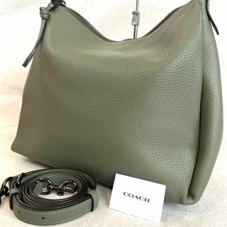 【美品】COACH コーチ ハンド ショルダー 2WAY アースカラー グリーン