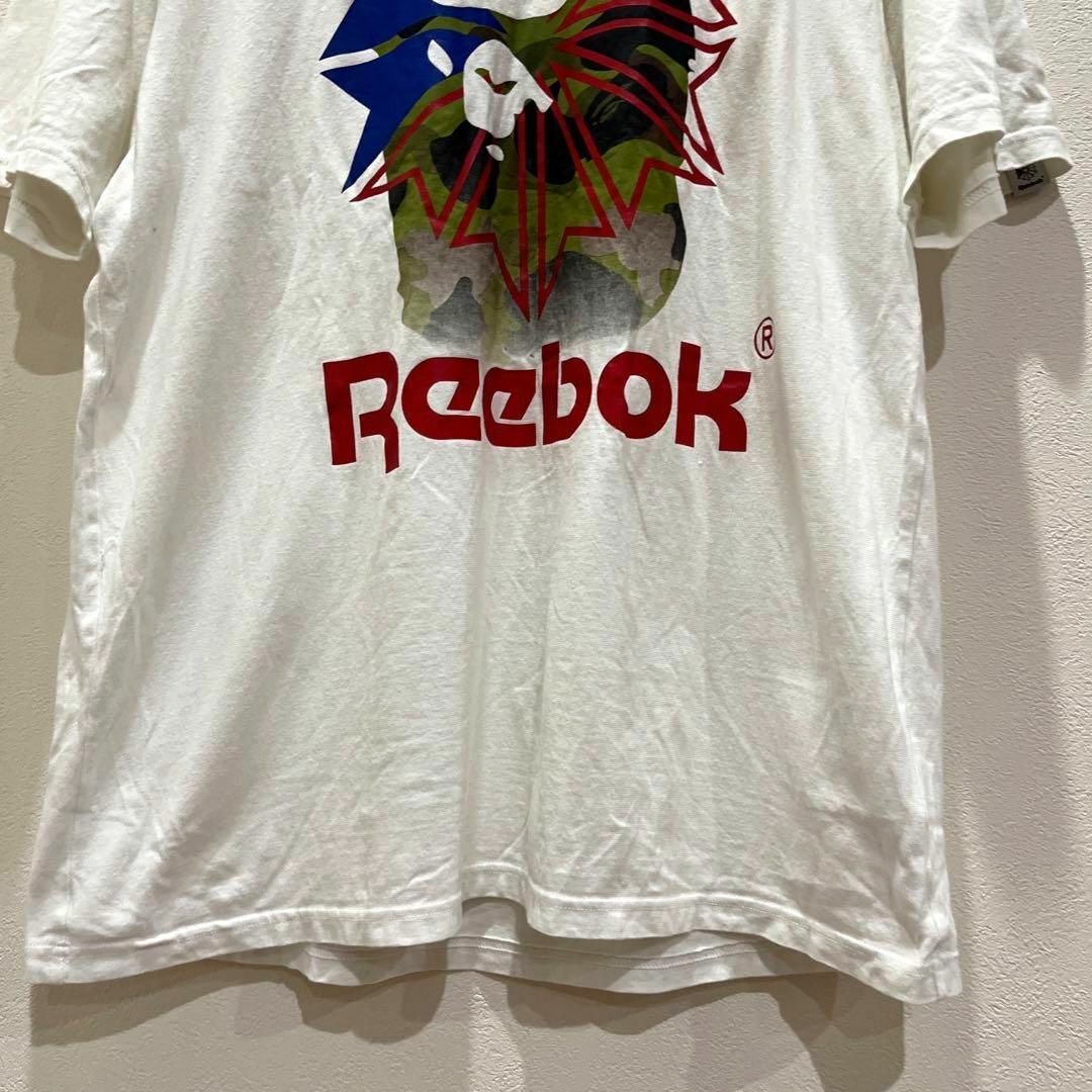 エイプ リーボック APE Reebok Tシャツmホワイト プリント XO 3