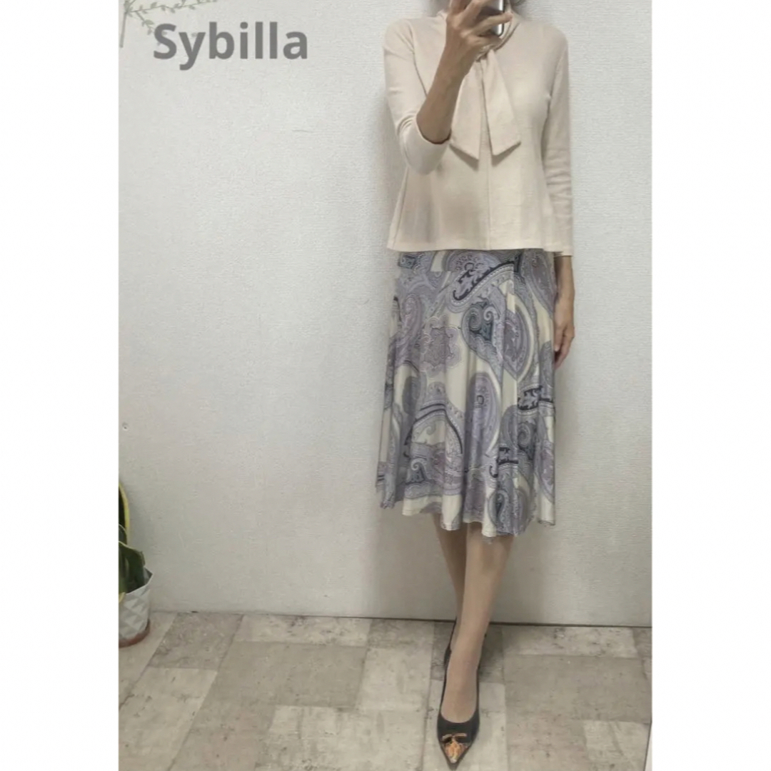 美品 シビラ sybilla ウール × アンゴラ ニット プルオーバー M