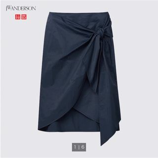 ユニクロ(UNIQLO)のUNIQLO×JW ANDERSON ラップノットミドルスカート(ひざ丈スカート)