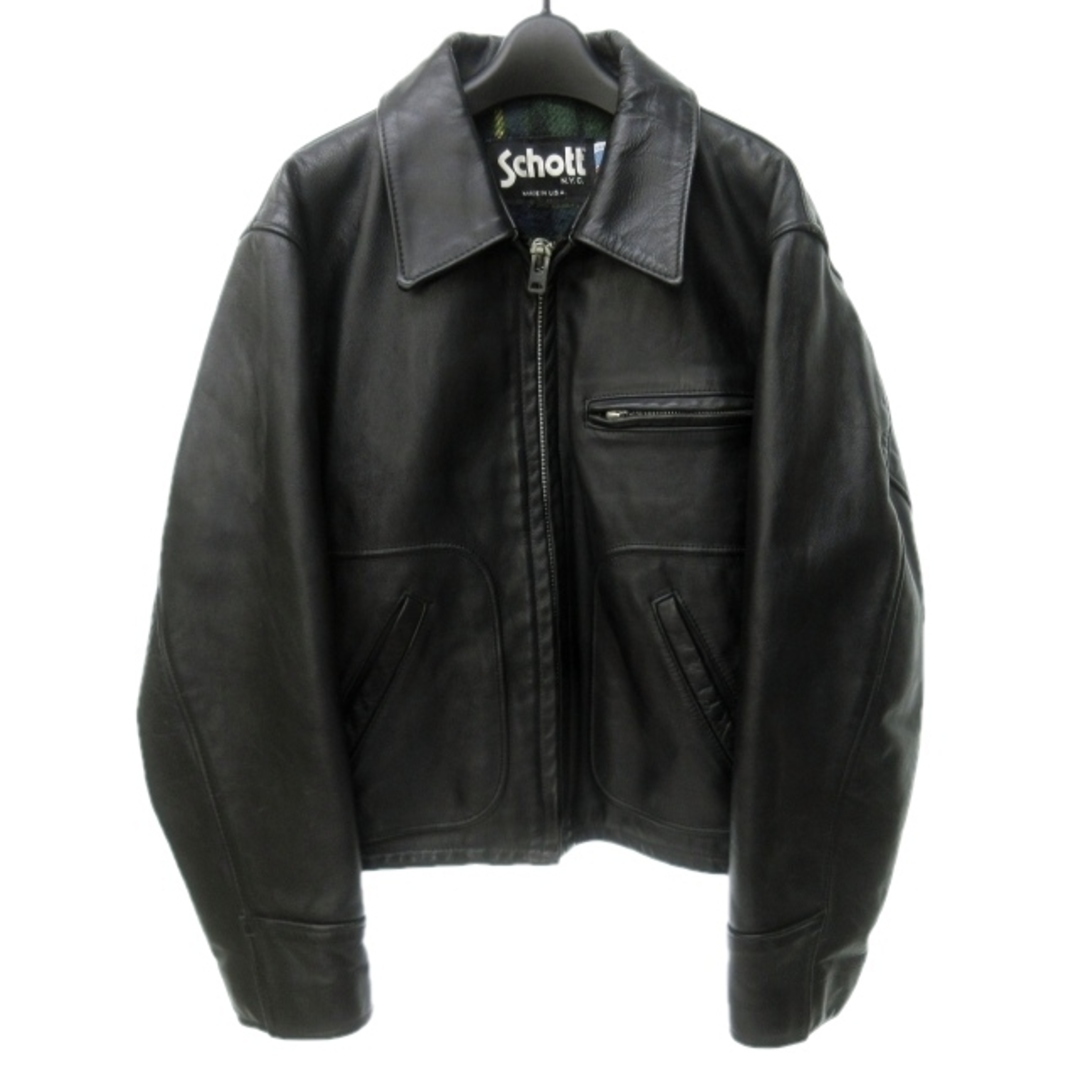 schott - ショット USA製 レザー ライダースジャケット シングル 裏地