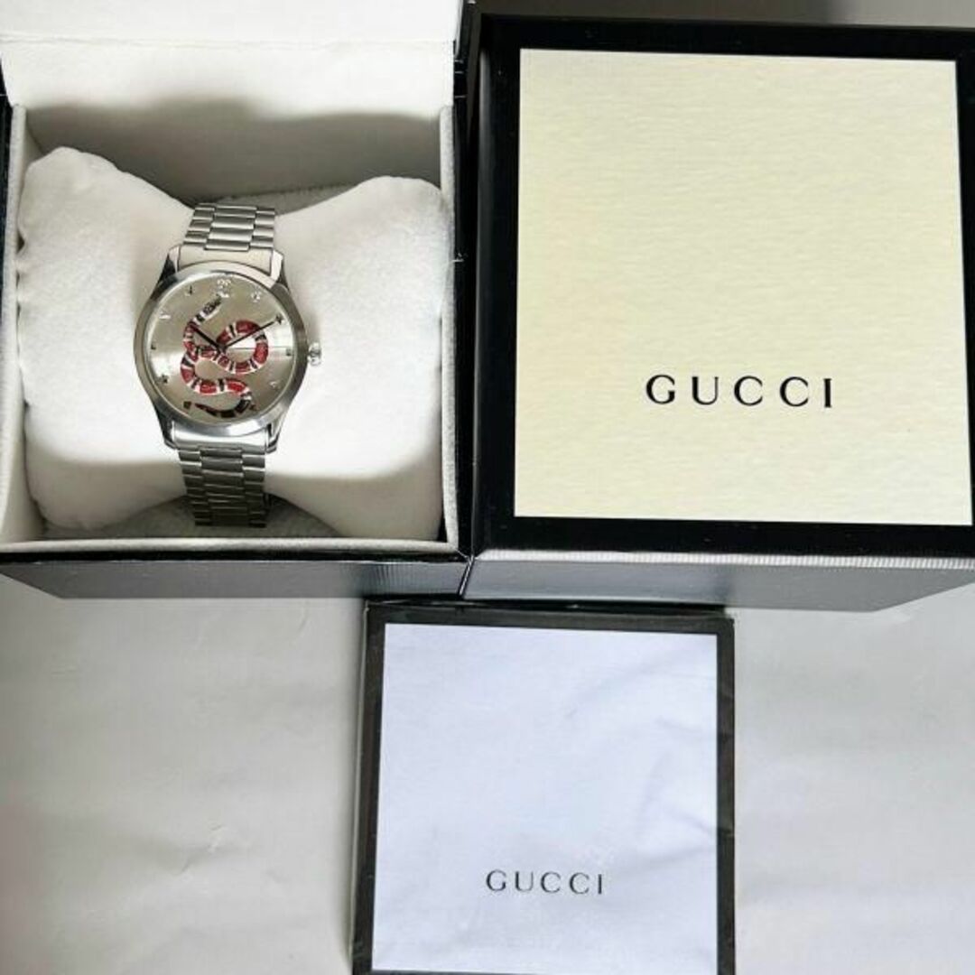 グッチ GUCCI G-タイムレス 38mm スネーク メンズ腕時計 蛇