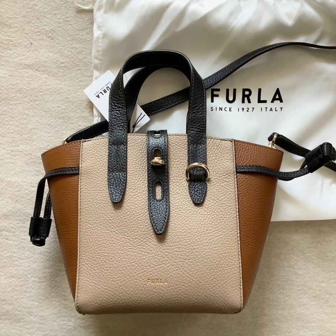 FURLA - 新品★フルラ NET トート ミニ ショルダーバッグ 配色カラー定価67100円