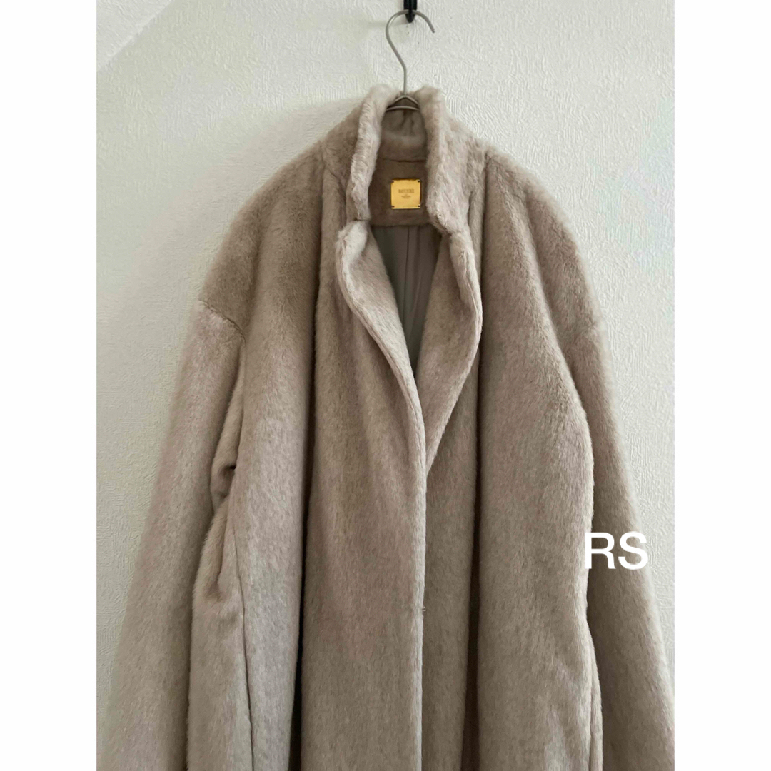 Deuxieme Classe beige ファー ロングコート チェスター