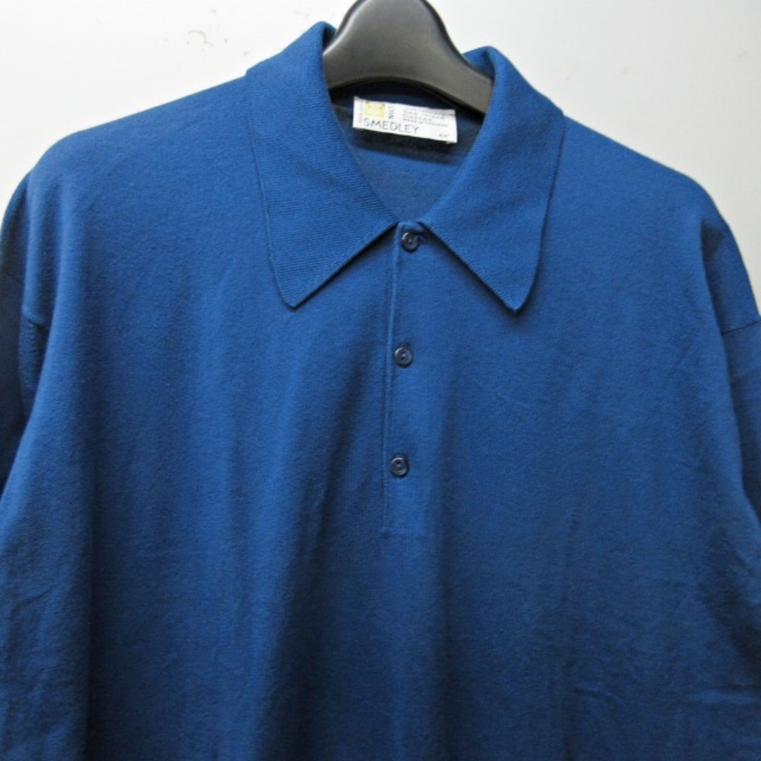 ジョンスメドレー 美品 英国製 ニット ポロシャツ シーアイランドコットン 44