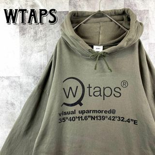 WTAPS ダブルタップス プルオーバー  パーカー センターロゴ グレー XL