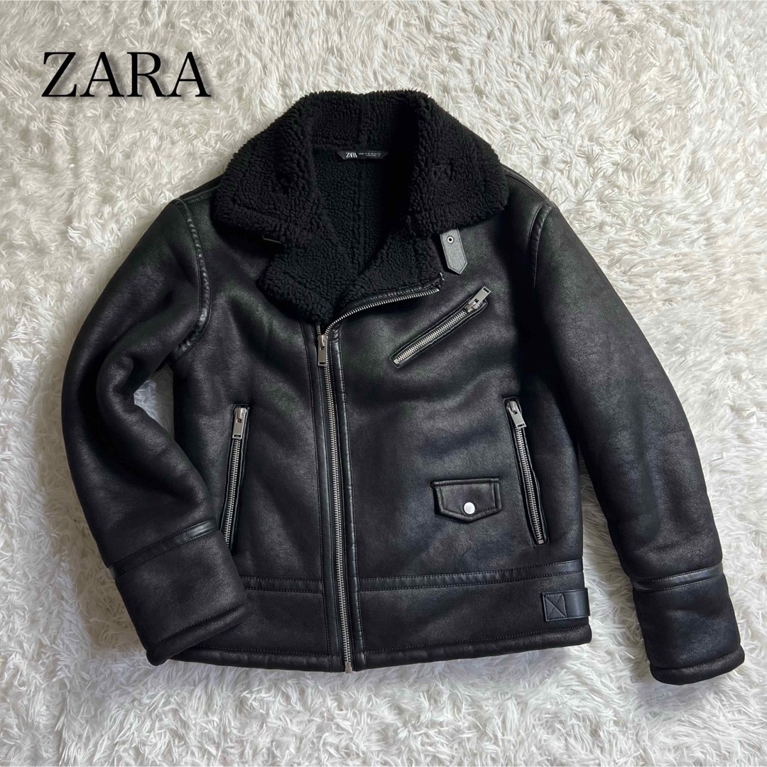 ZARA ザラ ムートンジャケット メンズ XLサイズ 美品 ボア-