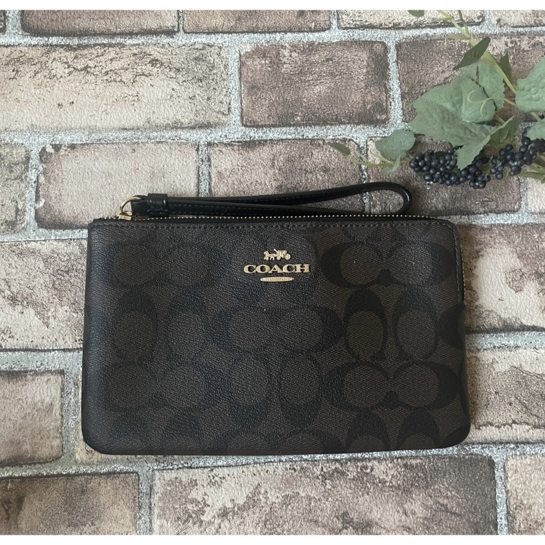 COACH コーチ ポーチ ダークブラウン 小物入れ ブラウン 茶ポーチ - ポーチ