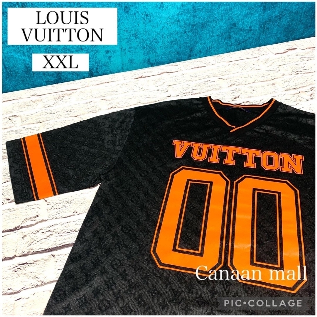 【美品 XXL!】ルイヴィトン　アメフトに着想を得たスポーツシャツ ブラック