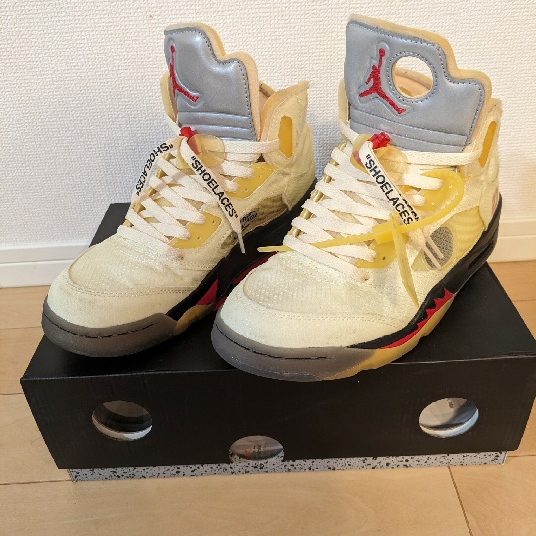 Off-White × Nike Air Jordan 5 "Sail"DH8565-100サイズ