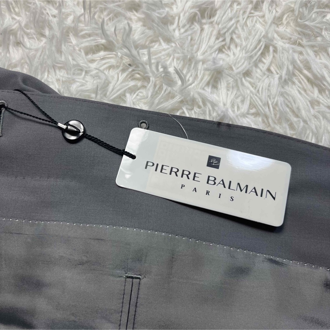 Pierre BALMAIN バルマン グレー ウール ダブルセットアップスーツ