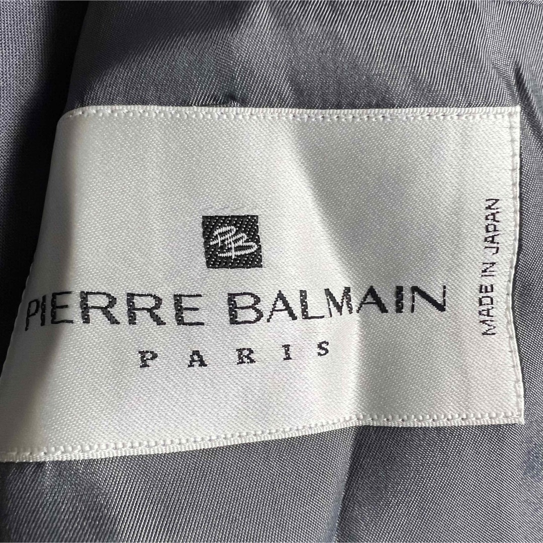 Pierre BALMAIN バルマン グレー ウール ダブルセットアップスーツ