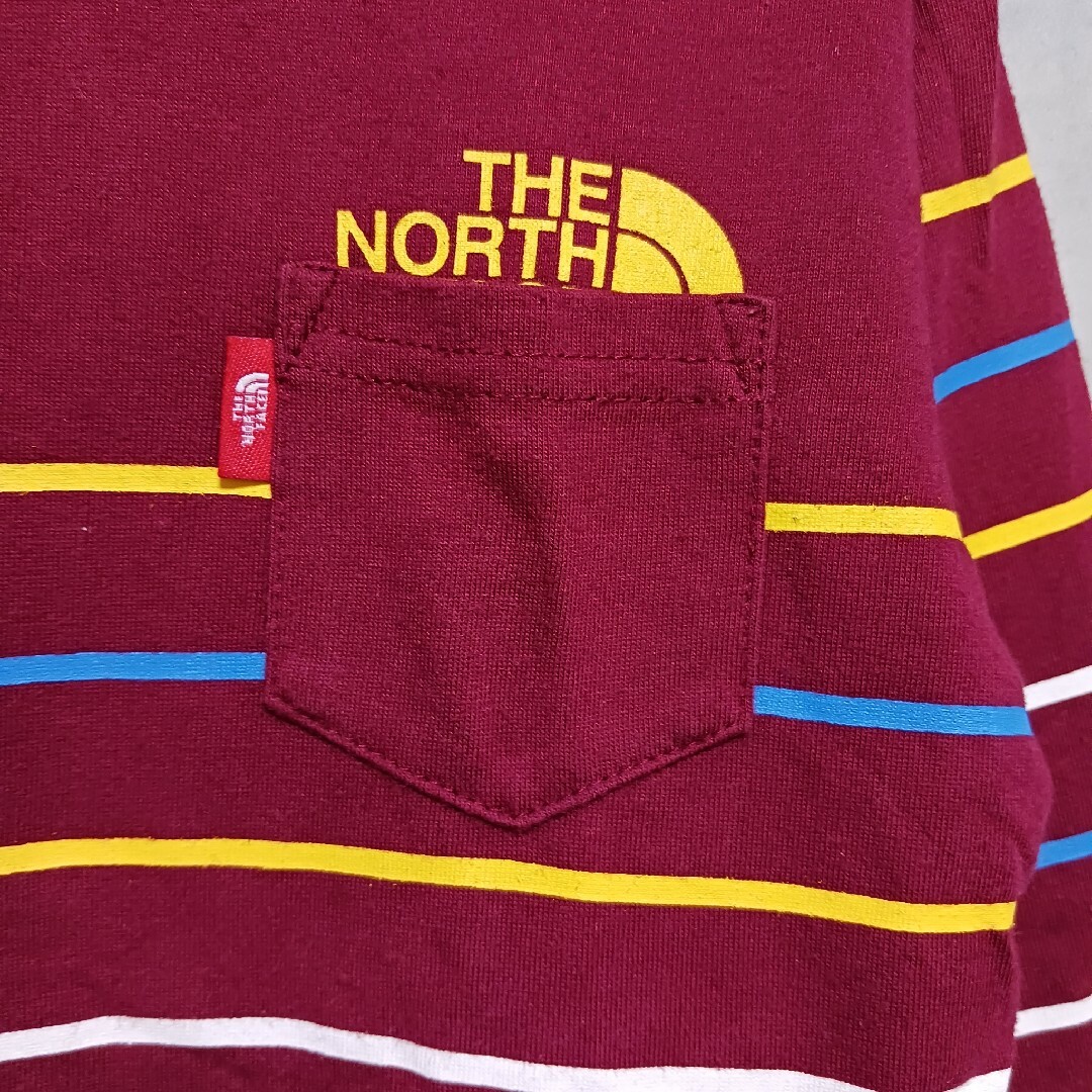 THE NORTH FACE(ザノースフェイス)のTHE  NORTH  FACE  キッズ ロンT 110㎝ ボーダー柄 キッズ/ベビー/マタニティのキッズ服男の子用(90cm~)(Tシャツ/カットソー)の商品写真