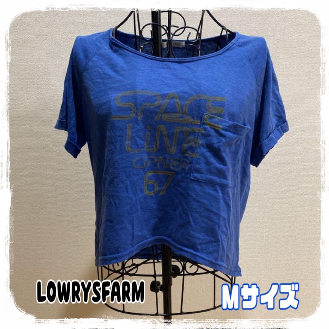 LOWRYS FARM(ローリーズファーム)のLOWRYSFARM ショート丈半袖Tシャツ Ｍサイズ レディースのトップス(Tシャツ(半袖/袖なし))の商品写真