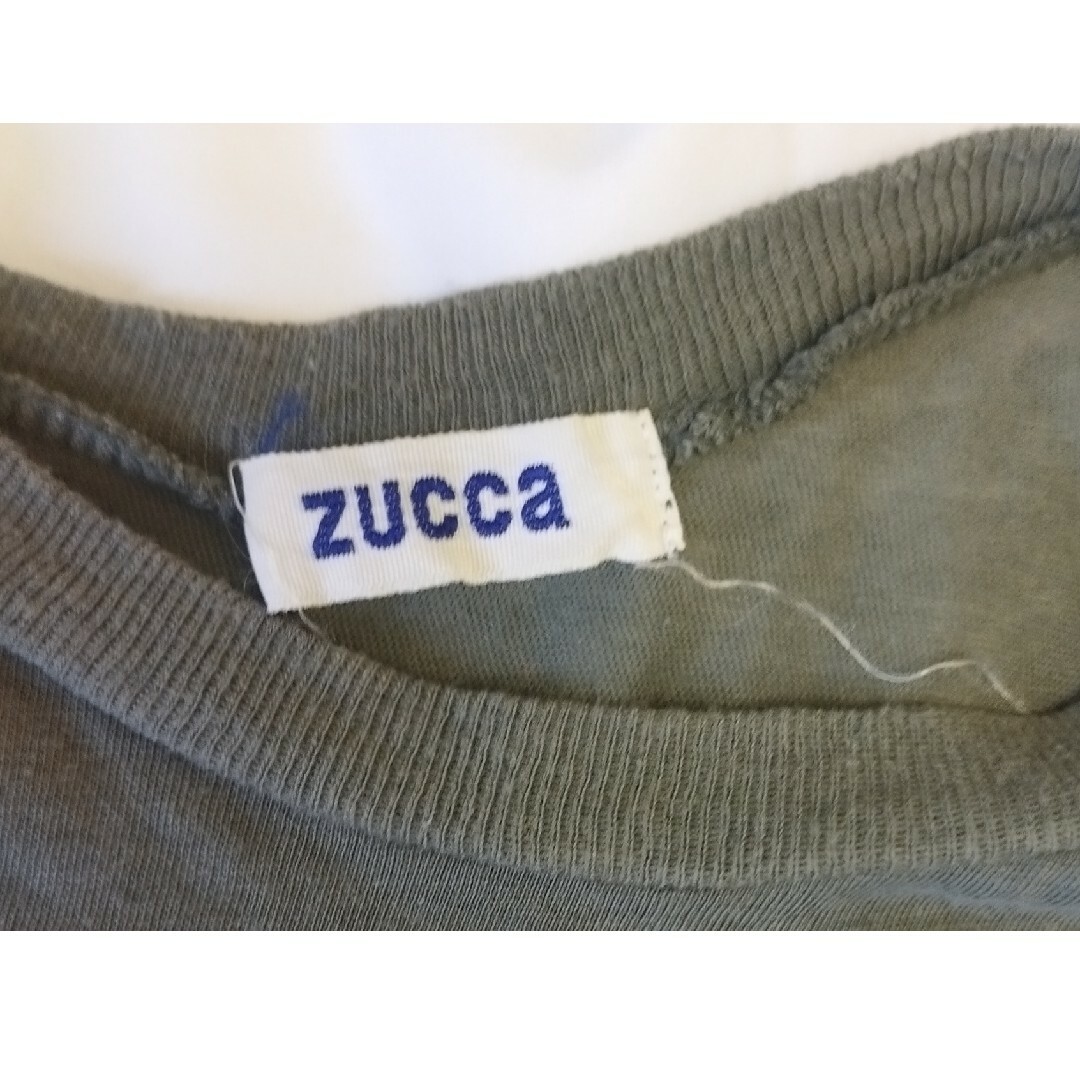 ZUCCa(ズッカ)のZUCCA　カーキー　ダークオリーブグリーン　ジャストフィットTシャツ　難有り レディースのトップス(Tシャツ(半袖/袖なし))の商品写真