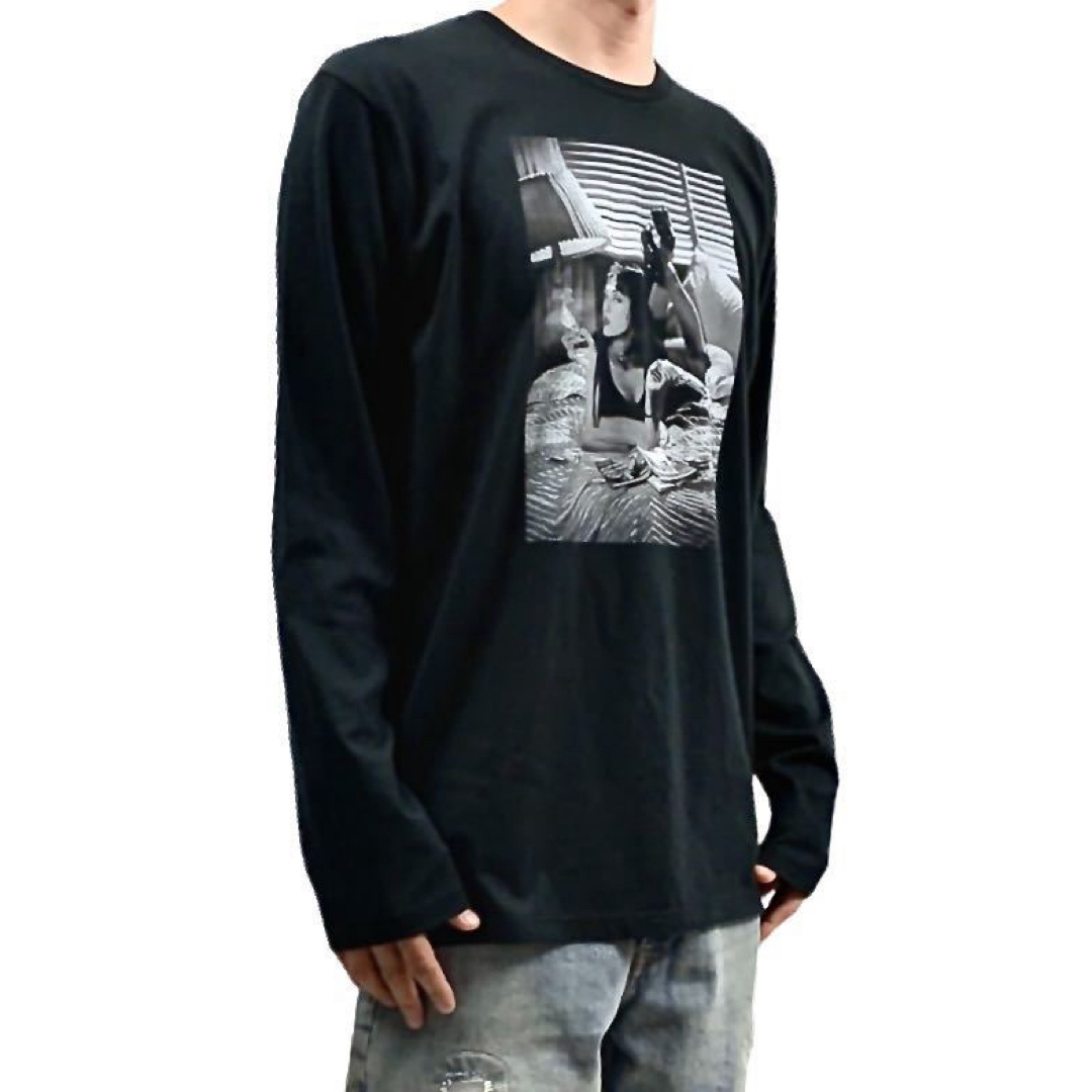 新品 タランティーノ映画 パルプフィクション ミア ユマサーマン ロンT メンズのトップス(Tシャツ/カットソー(七分/長袖))の商品写真