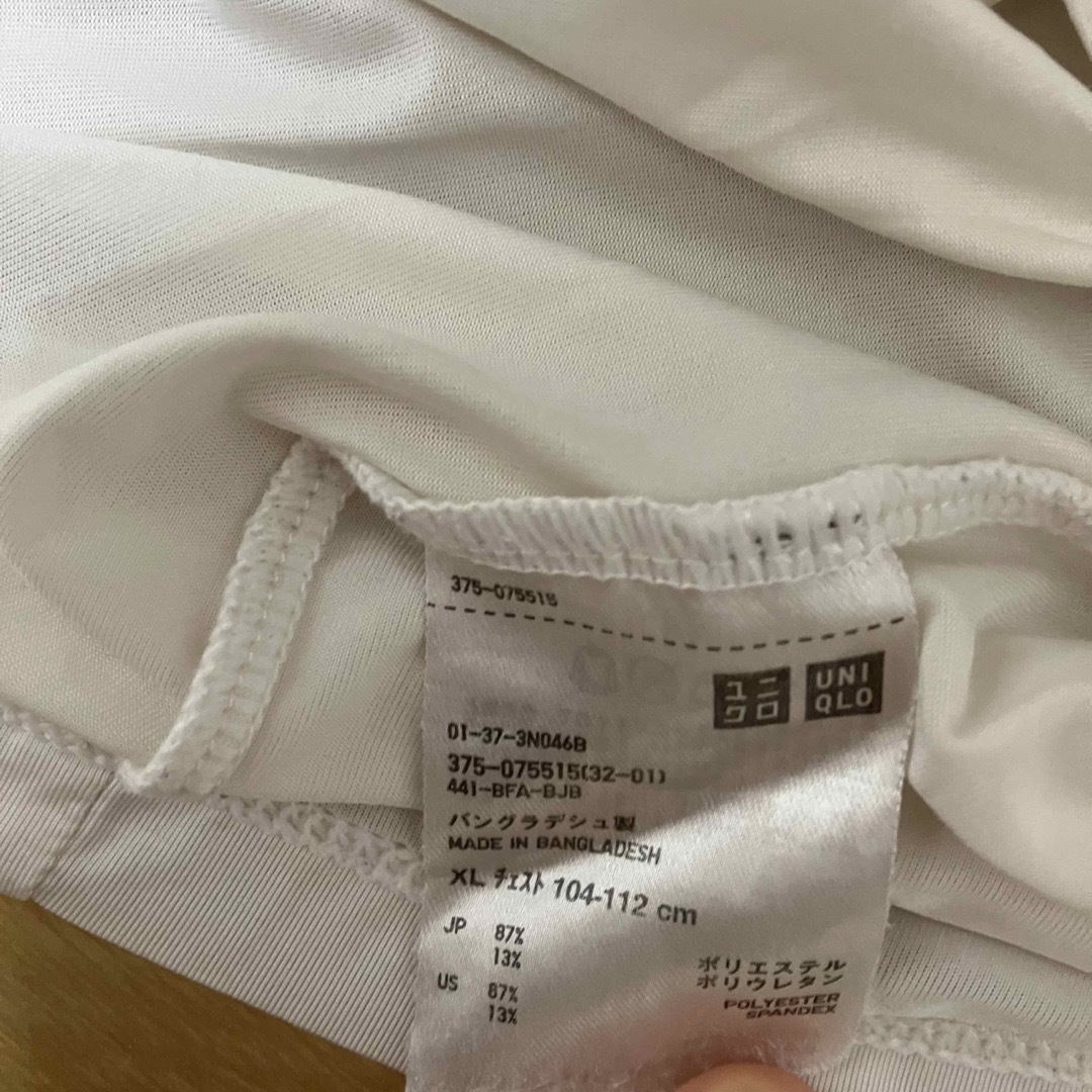 UNIQLO(ユニクロ)の【UNIQLO】シルキードライ　半袖　XL メンズ　ホワイト メンズのトップス(Tシャツ/カットソー(半袖/袖なし))の商品写真