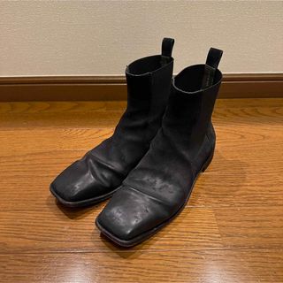 リックオウエンス(Rick Owens)のRick Owens ホースレザー　スクエアトゥ　ブーツ(ブーツ)