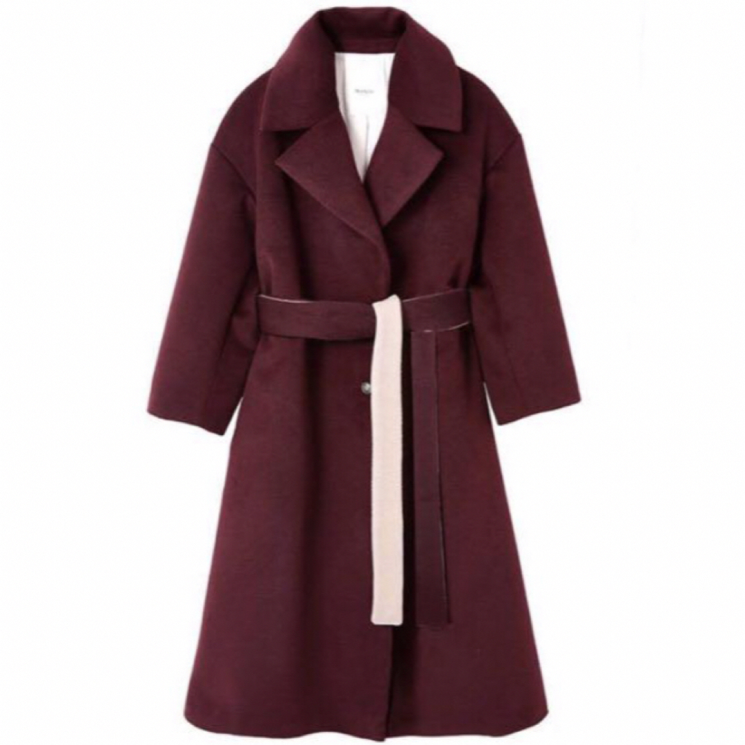 Her lip to Two Tone Belted Dress Coat