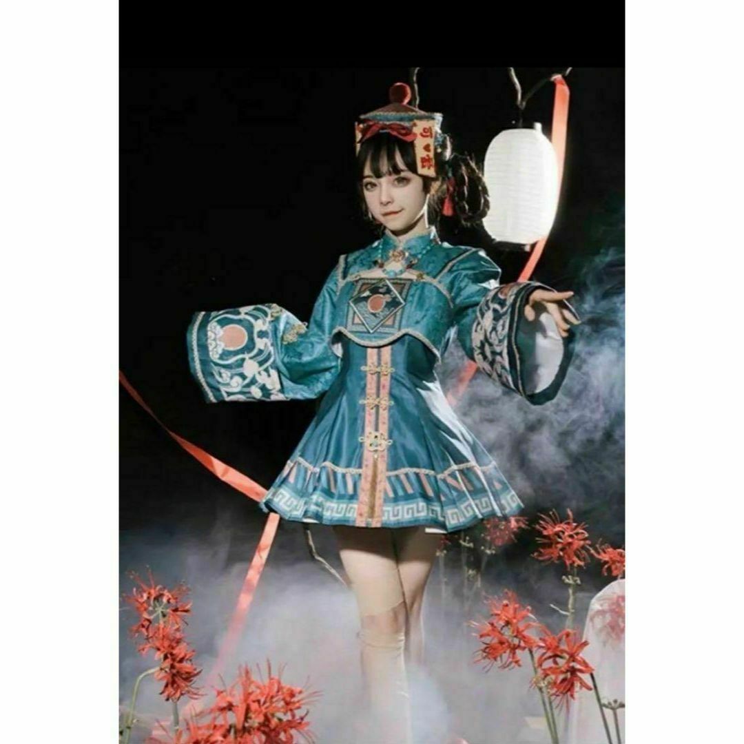 ハロウィン コスプレ ロリータ キョンシー ミニ かわいい 中華 チャイナ服