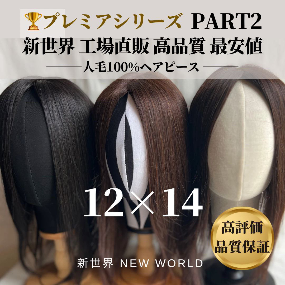 新世界2023年上半期生産★全人毛2023年高級人工頭皮12*14総手植45㌢〜 レディースの帽子(ハット)の商品写真