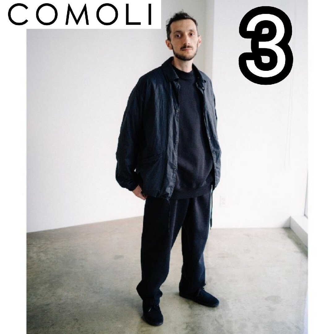 COMOLI - 新品□23AW COMOLI コットンナイロンコーチジャケット 3 黒