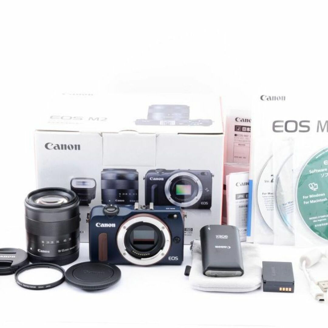 【J45】Canon EOS M2 ズームキット　標準レンズ