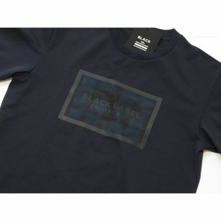 ブラックレーベル クレストブリッジ 　半袖ブランドロゴ入りTシャツ　Mサイズ　紺