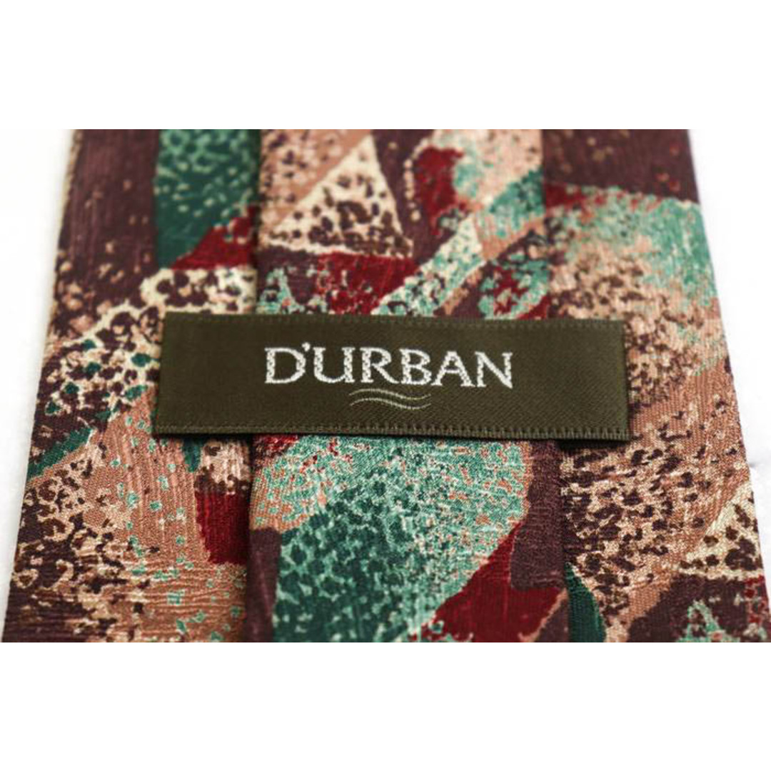 D’URBAN(ダーバン)のダーバン ブランドネクタイ パネル柄 グラデーション シルク メンズ ワインレッド Durban メンズのファッション小物(ネクタイ)の商品写真