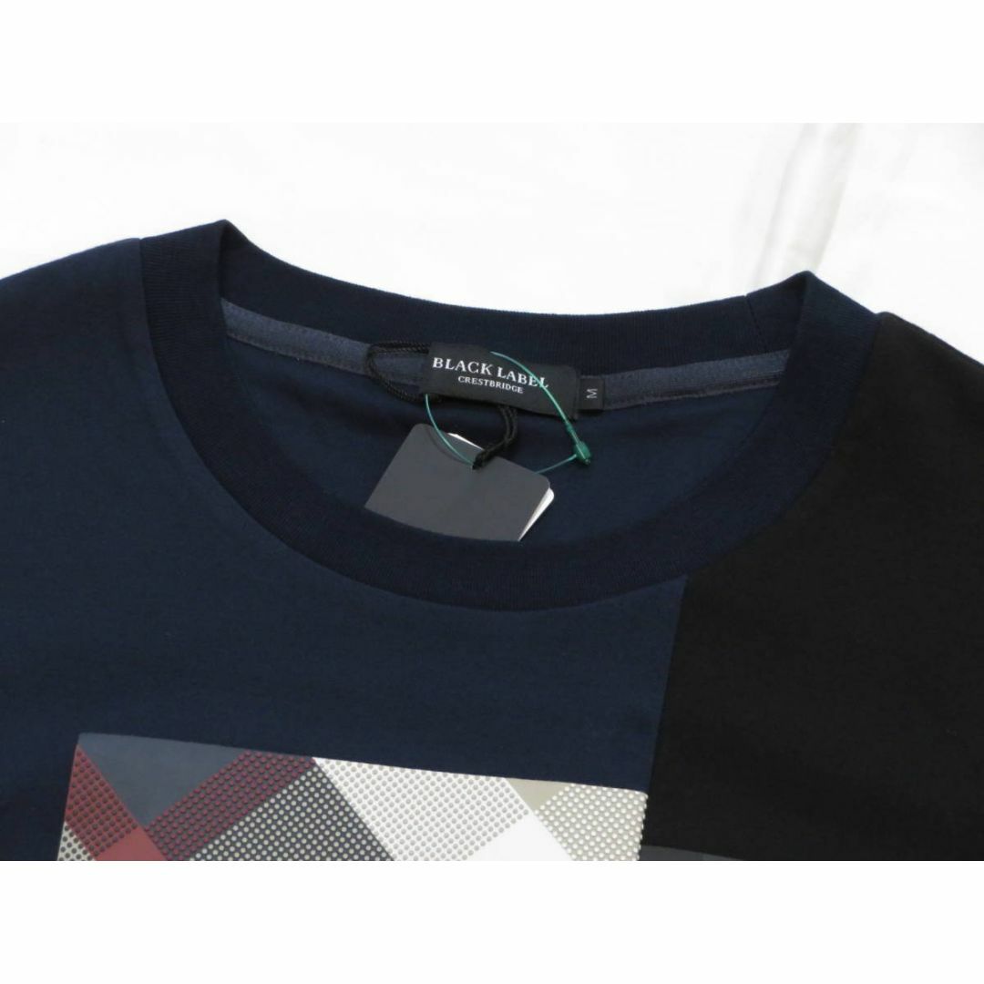 BLACK LABEL CRESTBRIDGE(ブラックレーベルクレストブリッジ)のブラックレーベル クレストブリッジ 半袖ブランドロゴ入りTシャツ Mサイズ　紺 メンズのトップス(Tシャツ/カットソー(半袖/袖なし))の商品写真