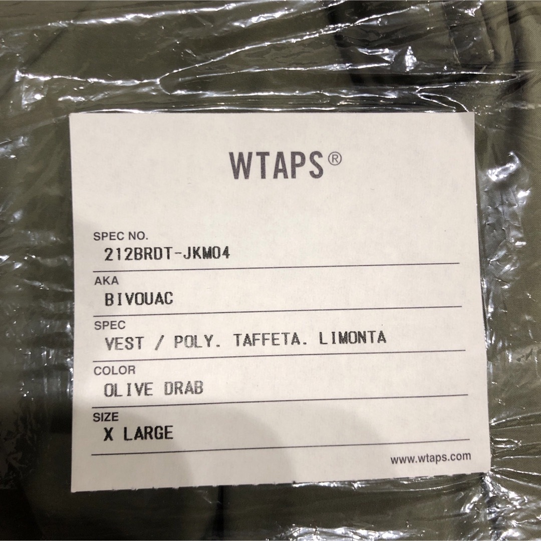 W)taps(ダブルタップス)のWTAPS BIVOUS VEST/POLY.TAFFETA.LIMONTA メンズのジャケット/アウター(ダウンベスト)の商品写真