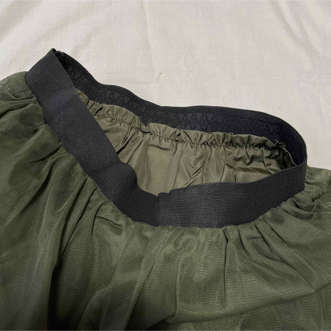Bou Jeloud(ブージュルード)の新品 Bou Jeloud リバーシブル スカート カーキ Mサイズ レディースのスカート(ひざ丈スカート)の商品写真
