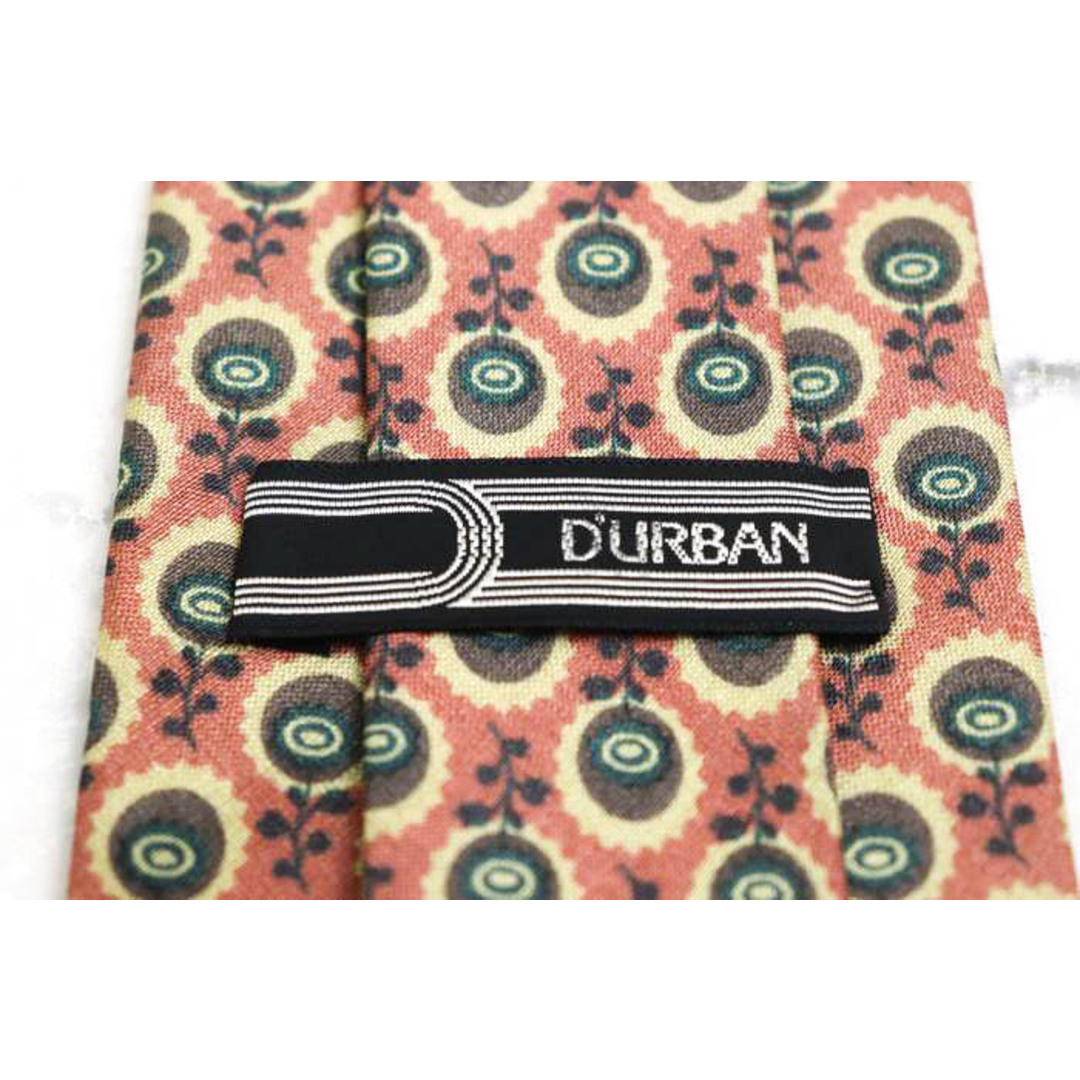 D’URBAN(ダーバン)のダーバン ブランド ネクタイ シルク 小紋柄 ドット柄 ボタニカル柄 メンズ ピンク Durban メンズのファッション小物(ネクタイ)の商品写真