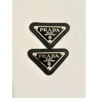 プラダ(PRADA)のプラダ  PRADA ロゴプレート ブラック 2個(各種パーツ)