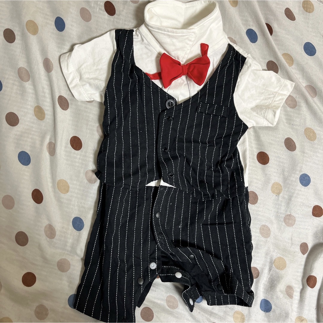 スーツ風ロンパース キッズ/ベビー/マタニティのベビー服(~85cm)(セレモニードレス/スーツ)の商品写真